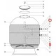 Муфта-фланец крепления для фильтра Aquaviva Ø1050–1250 мм (внутренняя резьба)