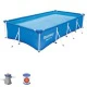Каркасный бассейн Bestrway Steel Pro, прямоугольный, 400 х 211 х 81 см, 5700 л.,фильтр-насос 1249 л/ч / 56424 – арт. 56424