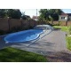арт 125907 | Композитный бассейн Голубая Лагуна "Оливия", размеры 6,40 x 3,20 x 1,20-1,6 м, объём 22 м3