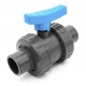 Кран шаровой ПВХ Comer, втулочное окончание (под клей), Ø=50 мм, PN16 – арт. BVD15050PVC