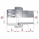 Муфта разборная ПВХ, EPDM Cepex (клей - наружная резьба BSP), диаметр 110 мм x 4