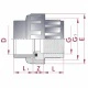 Муфта разборная ПВХ, EPDM Cepex (клей - внутренняя резьба BSP), диаметр 75 мм x 2½