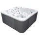 Гидромассажный бассейн Ique Dreamline-II Brushed walnut (орех), Wi-Fi модуль, MicroSilk, 5 мест (2 лежака), 220х220х96 см – арт. 2200-II-DD-BPM