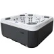 Гидромассажная ванна Jazzi Pool Eldorado SKT333E, 228 x 228 x 94 см, 1600 л, чаша акрил 30 (Silver Marble), панели Grey, Wi-Fi, подсветка RGB – арт. SKT333E