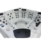 Гидромассажная ванна Jazzi Pool Eldorado SKT333E, 228 x 228 x 94 см, 1600 л, чаша акрил 30 (Silver Marble), панели Grey, Wi-Fi, подсветка RGB – арт. SKT333E