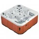 Гидромассажный СПА-бассейн Jazzi Pool Florida SKT 338A3, 228 x 228 x 93 см, 4 места, 1 лежак, чаша акрил 30 (Silver Marble), панели Chocolate, подсветка ватерлинии