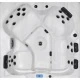 Гидромассажный СПА-бассейн JNJ Light SPA-416, 212 x 212 x 90 см, 24 форсунки, 6 мест, чаша Акрил 01 (Pure White), панели 04С (коричневый), термокрышка 04 (коричневый), поддон, нагрев 2 кВт – арт. SPA416/01-02-01L