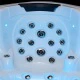 СПА-бассейн Joyee SPA Berlin, 1250 л, 220 х 220 х 95 см, 6 мест (1 лежак), чаша белый мрамор, отделка коричневый пластик под дерево