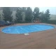Каркасный бассейн Лагуна Гигабасс овальный, вкапываемый (минимум 0,7 м), 7 х 3,5 х 1,5 м  (Платина RAL 7024), чаша 0,6 мм – арт. ТМ607