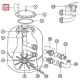 Гайка, шайба, колпачок для крышки фильтра Hayward Powerline Polyester (комплект 8 шт.) – арт. NCX12027