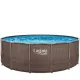 Каркасный бассейн Polygroup Summer Escapes,  366 х 122 см, 10685 л, песчаный фильтр 4100 л/ч, лестница, тент, настил, скиммер, комплект для чистки – арт. P20-1248-S