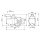 Насос Pool King FCP-180S с префильтром 3,6 м3/ч, Н=6, 0.18 кВт, 230 В, шланг d.32/38/BP 1½ (версия 12S) – арт. FCP-180S