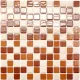 Мозаика стеклянная Reexo M030, цвет: микс, прокрашенный (коричневый + светло-коричневый + бежевый)