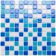 Мозаика стеклянная Reexo M035, цвет: микс, прокрашенный (синий кобальт + голубой + белый)