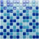 Мозаика стеклянная Reexo M045, цвет: микс, прокрашенный (синий + голубой + голубой 10%)