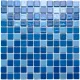 Мозаика стеклянная Reexo M049, цвет: микс, прокрашенный (кобальт + синий + голубой)