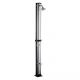 Летний солнечный душ Reexo Solar Barrel Silver, 35 л, чёрный ПВХ с алюминиевой накладкой (с краном для ног)