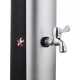 Летний солнечный душ Reexo Solar Barrel Silver, 35 л, чёрный ПВХ с алюминиевой накладкой (с краном для ног)