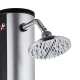 Летний солнечный душ Reexo Solar Barrel Silver, 35 л, чёрный ПВХ с алюминиевой накладкой (с краном для ног)