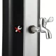 Летний солнечный душ Reexo Solar Octa Black, 35 л, чёрный ПВХ с алюминиевой накладкой (с краном для ног)
