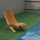Шезлонг Reexo Spiaggina I, складной, деревянный, влагоустойчивый, 110 х 49 х 23 см, покрытие тёмное