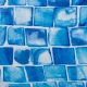 Плёнка ПВХ Pooltape Uneven Mosaic мозаика, не ровная,  квадратная, голубая, толщина 1,5 мм, 1,83 x 12.5 м (22,87 м2), половина рулона – арт. C129